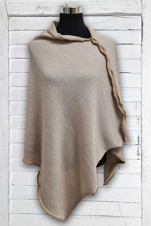 Poncho Merinowolle natur Lieblingsponcho