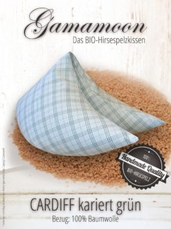 Gamamoon Hirsekissen Cardiff kariert grün