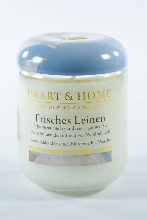 Heart And Home Duftkerze Frisches Leinen 115g im Glas