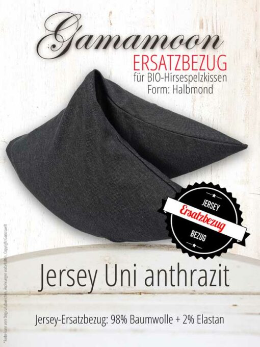 Gamamoon Ersatzbezug Jersey Uni anthrazit
