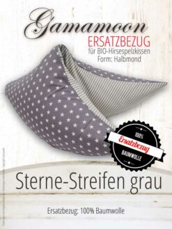 Gamamoon Ersatzbezug Sterne Streifen grau
