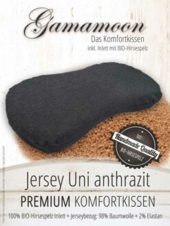 Gamamoon Komfortkissen Premium Jersey Uni anthrazit