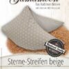 Gamamoon Hirsekissen Sterne Streifen beige