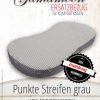 Ersatzbezug Komfortkissen Punkte Streifen grau