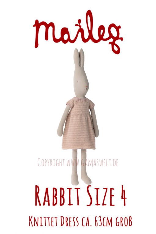Maileg Rabbit Knitted Dress Size 4 16-2421-00