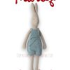 Maileg Rabbit Size 4 Knitted Overalls 16-2422-00