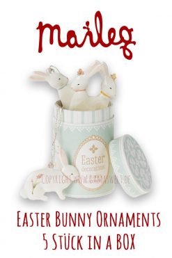 Maileg Easter Bunny Ornaments 5 Stk in a Box 18-2300-00