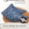 Gamamoon Floral Zweige blau Kombi Hirsespelzkissen