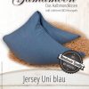 Gamamoon Hirsespelzkissen Jersey Uni meliert blau