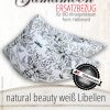 Gamamoon Ersatzbezug natural beauty weiß Libellen für Halbmondkissen