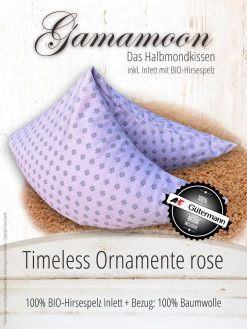 Gamamoon Ersatzbezug Timeless Ornamente rose für Halbmondkissen