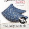 Gamamoon Ersatzbezug floral Zweige blau für Halbmondkissen