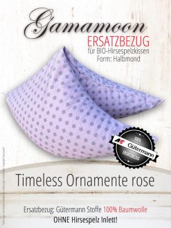 Gamamoon Ersatzbezug Timeless Ornamente rose für Halbmondkissen
