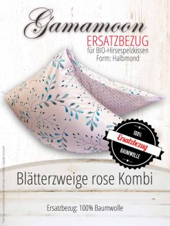 Ersatzbezug für Gamamoon Halbmond Blätterzweige rose