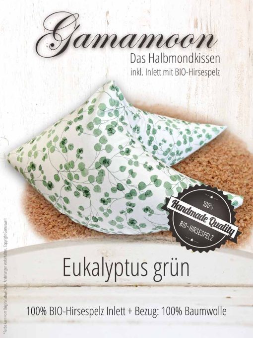 Gamamoon Hirsespelz Nackenkissen Eukalyptus grün