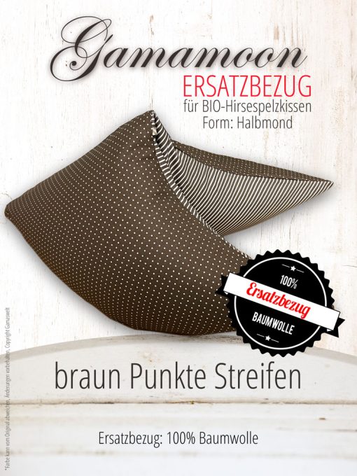 Ersatzbezug Punkte Streifen braun für Gamamoon