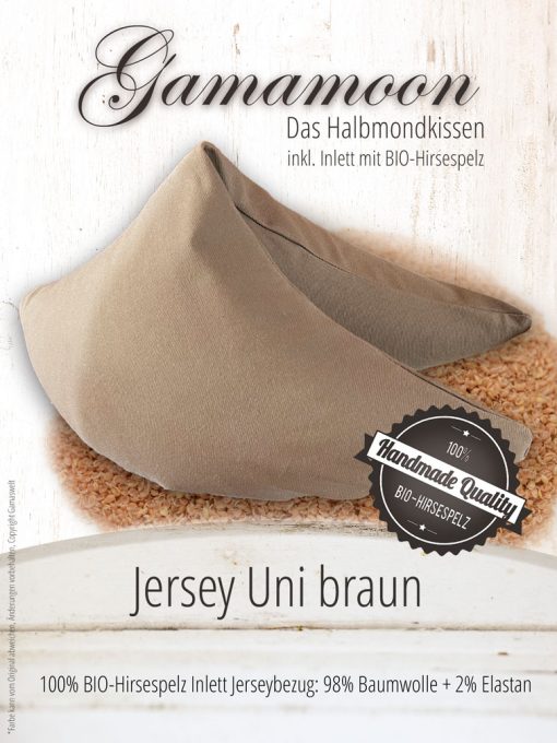 Gamamoon Jersey Uni braun Hirsekissen