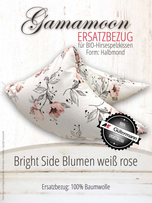 Ersatzbezug Gamamoon Bright Side Blumen weiß rose