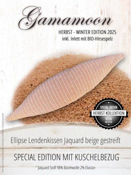 Ellipse Special Edition Herbst Winter 2025, Gamamoon beige gestreift