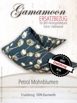 Ersatzbezug Gamamoon Petrol Mohnblumen