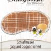 Schlafmaske Gamaswelt Jaquard Cognac kariert mit Bio Amaranth und Augentrost